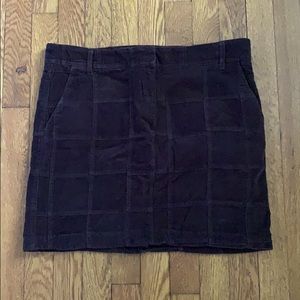 NWT Loft Chocolate Brown Corduroy Skirt-Size 6
